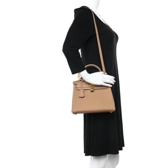 2022 Hermes Kelly 25 Togo Chai gold hardware - Picture 2 of 15